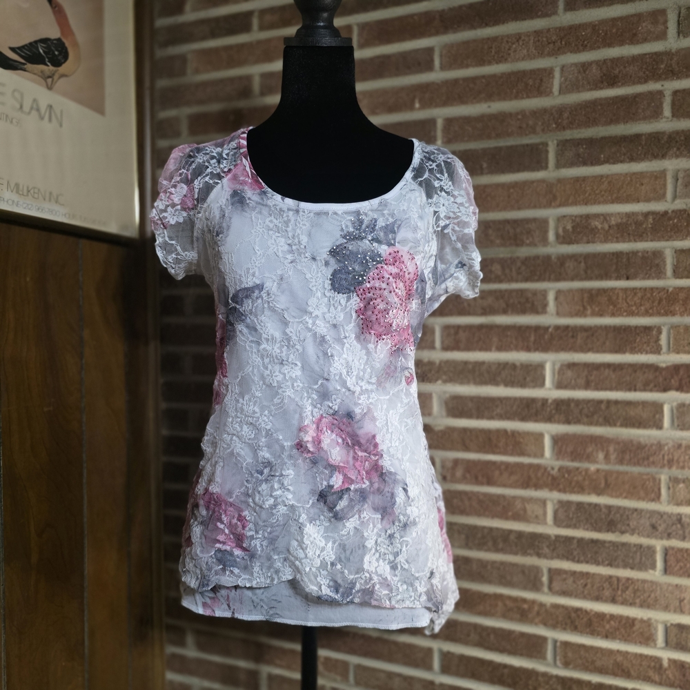 Frazzle Y2K Fairycore Lace Top